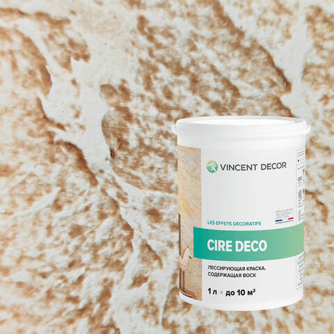 Краска декоративная лессирующая с воском Vincent Decor Cire Deco / Винсент Декор Сир Деко