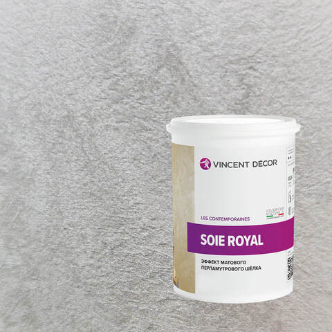 Декоративная штукатурка с эффектом матового шелка Vincent Decor Soie Royal / Винсент Декор Роял