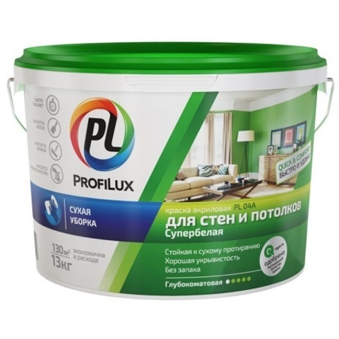 Краска акриловая для стен и потолков ProfiLux PL-04А / Профилюкс