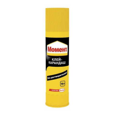 Клей-карандаш канцелярский бесцветный Момент