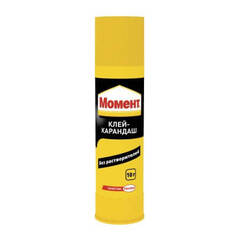 Клей-карандаш канцелярский бесцветный Момент