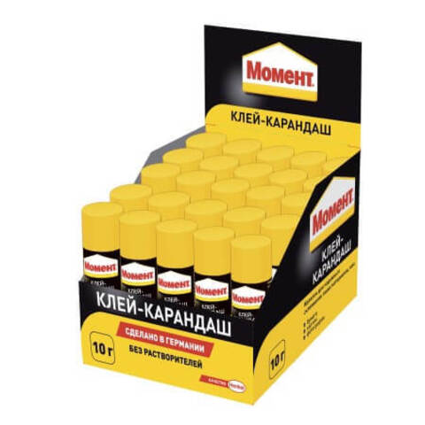 Клей-карандаш канцелярский бесцветный Момент