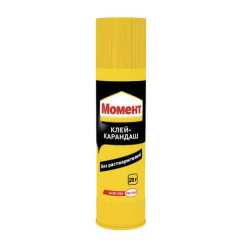 Клей-карандаш канцелярский бесцветный Момент