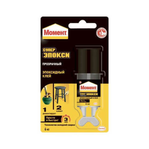 Клей эпоксидный двухкомпонентный Момент Супер Эпокси шприц