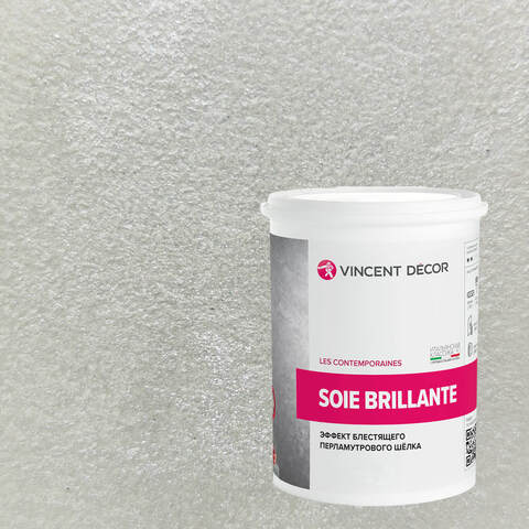Декоративная штукатурка с эффектом блестящего шелка Vincent Decor Soie Brillante / Винсент Декор