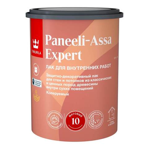 Лак защитно-декоративный для древесины Tikkurila Paneeli-Assa Expert / Тиккурила Панели Ясся Эксперт