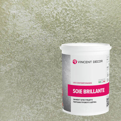Декоративная штукатурка с эффектом блестящего шелка Vincent Decor Soie Brillante / Винсент Декор