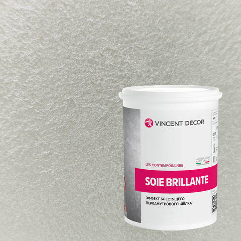 Декоративная штукатурка с эффектом блестящего шелка Vincent Decor Soie Brillante / Винсент Декор
