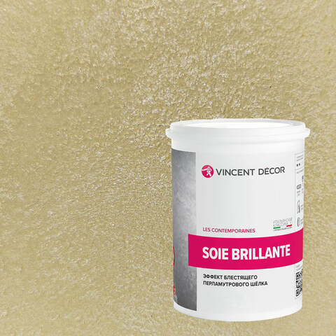 Декоративная штукатурка с эффектом блестящего шелка Vincent Decor Soie Brillante / Винсент Декор