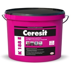 Клей для напольных каучуковых и ПВХ покрытий Ceresit K 188E Extra / Церезит