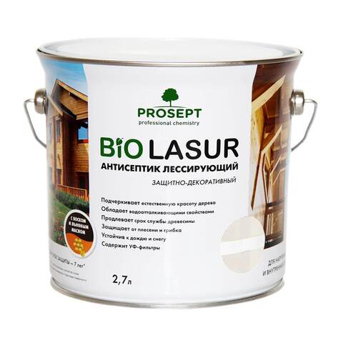 Лазурь декоративная для древесины Prosept Bio Lasur / Просепт Био Лазурь