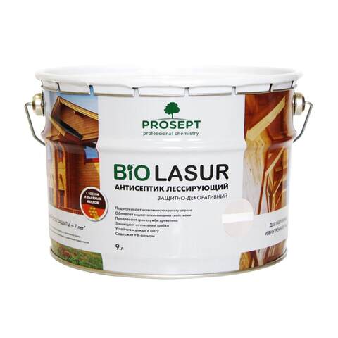Лазурь декоративная для древесины Prosept Bio Lasur / Просепт Био Лазурь