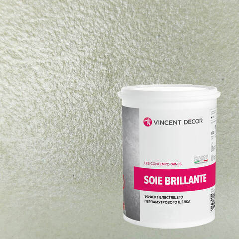 Декоративная штукатурка с эффектом блестящего шелка Vincent Decor Soie Brillante / Винсент Декор