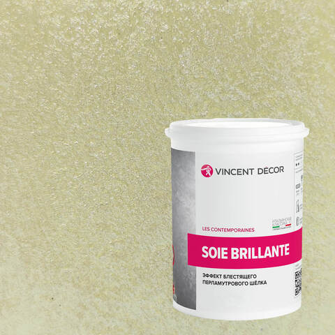Декоративная штукатурка с эффектом блестящего шелка Vincent Decor Soie Brillante / Винсент Декор