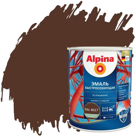 Грунт-эмаль быстросохнущая по ржавчине Alpina / Альпина