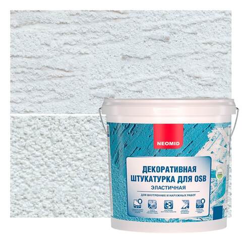 Штукатурка декоративная для OSB с эффектом "короед" Neomid / Неомид