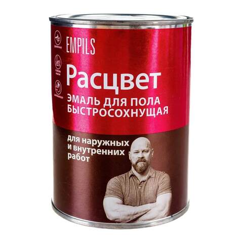 Эмаль для пола алкидно-уретановая быстросохнущая Расцвет