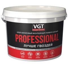 Клей монтажный универсальный акриловый белый VGT Professional Лучше Гвоздей / ВГТ