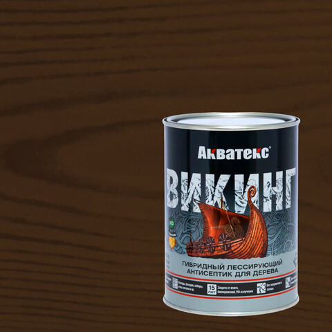 Антисептик лессирующий гибридный для дерева Акватекс Викинг