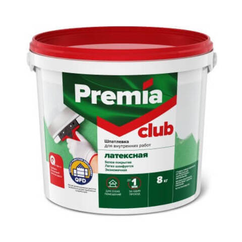 Шпатлевка латексная для внутренних работ Premia Club / Премиа Клаб
