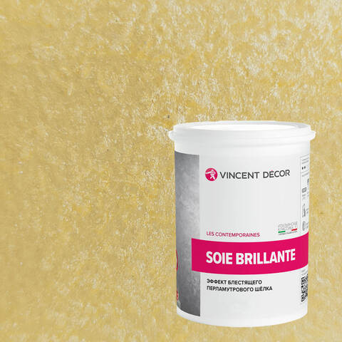 Декоративная штукатурка с эффектом блестящего шелка Vincent Decor Soie Brillante / Винсент Декор