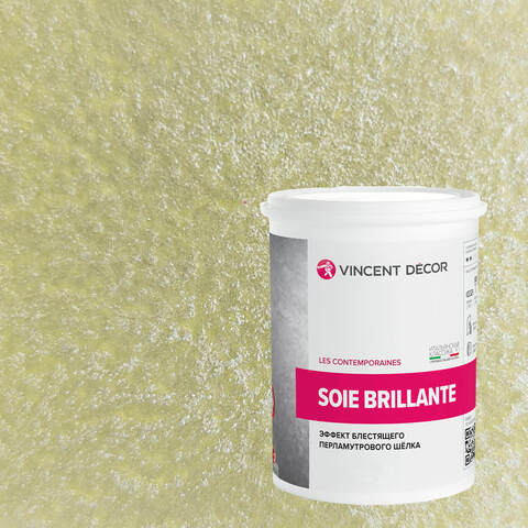 Декоративная штукатурка с эффектом блестящего шелка Vincent Decor Soie Brillante / Винсент Декор