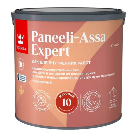 Лак защитно-декоративный для древесины Tikkurila Paneeli-Assa Expert / Тиккурила Панели Ясся Эксперт