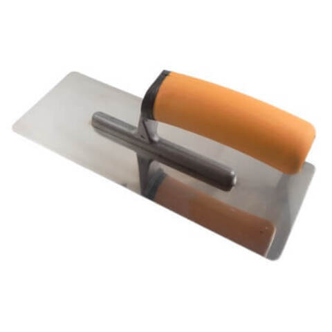 Кельма венецианская трапециевидная с прорезиненной ручкой STMDecor D2140P / СТМДекор