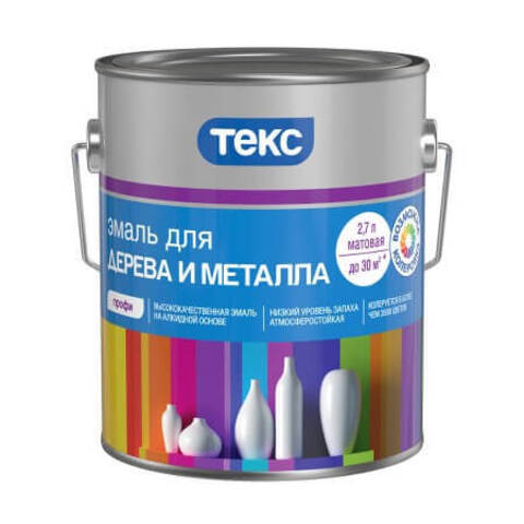 Эмаль для дерева и металла Текс Профи матовая