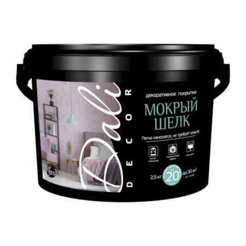 Штукатурка декоративная перламутровая Мокрый Шелк Dali-Decor / Дали-Декор