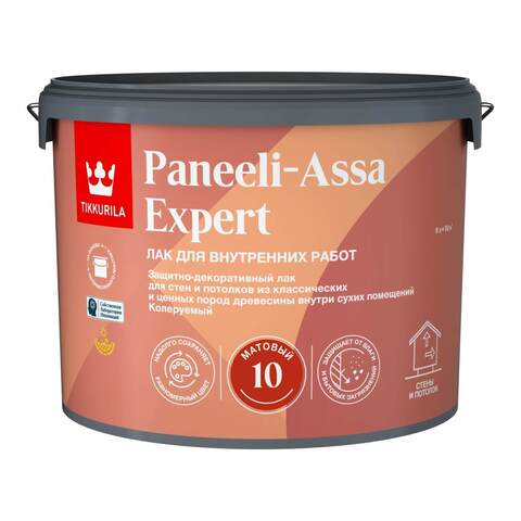 Лак защитно-декоративный для древесины Tikkurila Paneeli-Assa Expert / Тиккурила Панели Ясся Эксперт