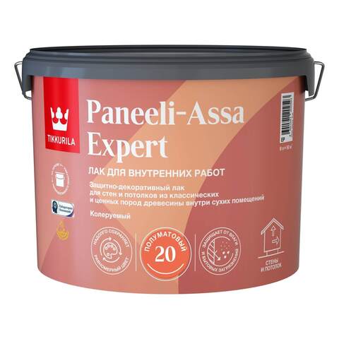 Лак защитно-декоративный для древесины Tikkurila Paneeli-Assa Expert / Тиккурила Панели Ясся Эксперт