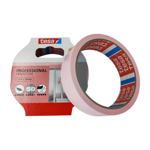 Лента малярная розовая для обоев Tesa / Теса
