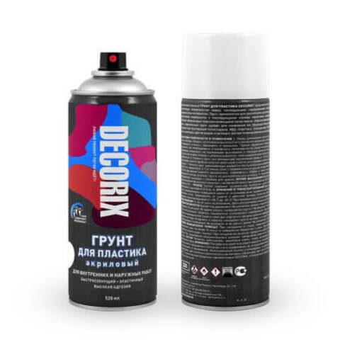 Грунт акриловый аэрозольный для пластика Decorix / Декорикс