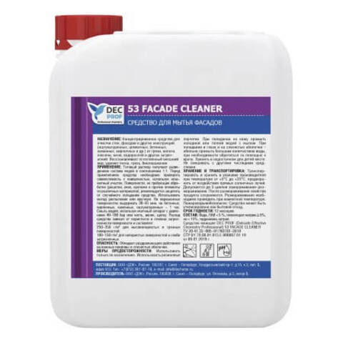 Средство для мытья фасадов DEC PROF 53 Facade Cleaner / ДЭК Проф