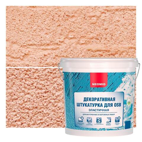 Штукатурка декоративная для OSB с эффектом "короед" Neomid / Неомид