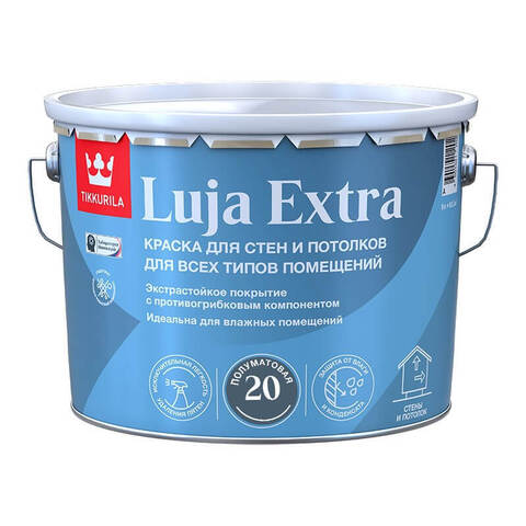 Краска противогрибковая для влажных помещений Tikkurila Luja Extra 20 / Тиккурила Луя Эктра 20