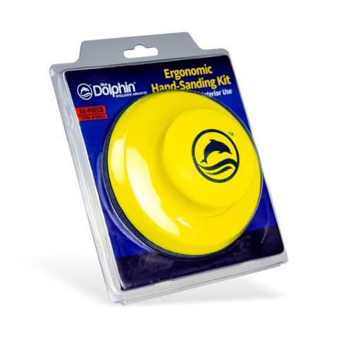 Блок для шлифования круглый + 10 абразивов Blue Dolphin / Блю Долфин