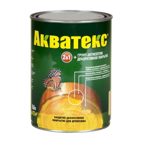 Защитно-декоративное покрытие для древесины Акватекс 2 в 1