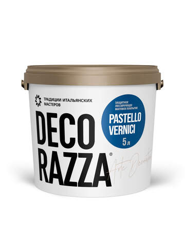 Декоративное защитное лессирующее матовое покрытие Decorazza Pastello Vernici / Декорацца Пастелло