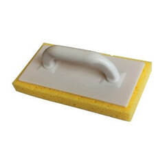 Терка пластиковая с желтой поролоновой губкой STMDecor RSL02A  / СТМДекор