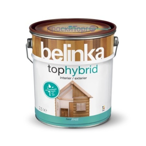 Декоративное лазурное покрытие для древесины Belinka Tophybrid / Белинка Топгибрид