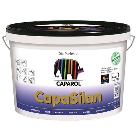 Краска для стен и потолков Caparol CapaSilan / Капарол КапаСилан глубокоматовая