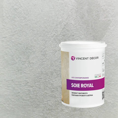 Декоративная штукатурка с эффектом матового шелка Vincent Decor Soie Royal / Винсент Декор Роял
