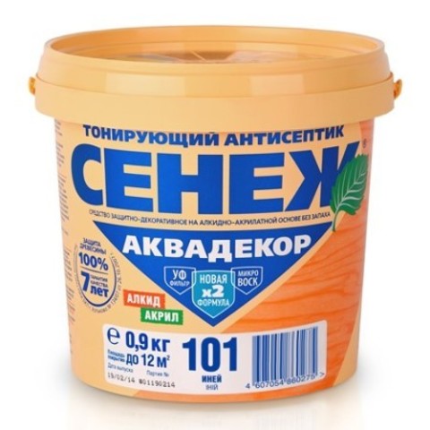 Антисептик тонирующий для древесины Сенеж Аквадекор