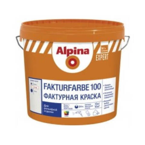 Краска фактурная крупнозернистая Alpina Expert Fakturfarbe 100 / Альпина Эксперт Фактурфарбе 100