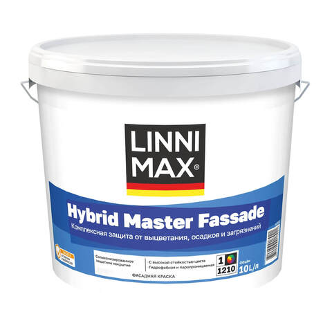 Краска фасадная усиленная силиконом Linnimax Hybrid Master Fassade / Линнимакс Гибрид Мастер