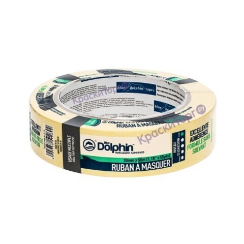 Лента малярная для ровных краев Blue Dolphin Masking Tape / Блю Долфин