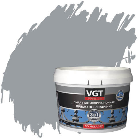 Эмаль антикоррозионная прямо по ржавчине VGT Premium / ВГТ Премиум