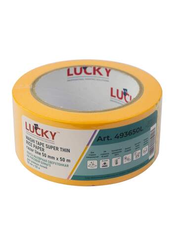 Лента малярная золотистая UV 60 дней Lucky Washi / Лаки